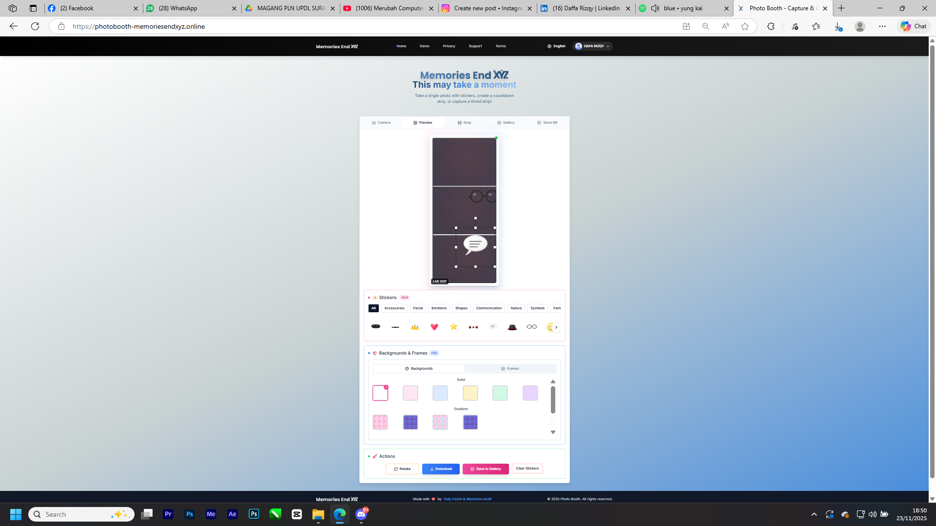 Photobooth Web Camera Event